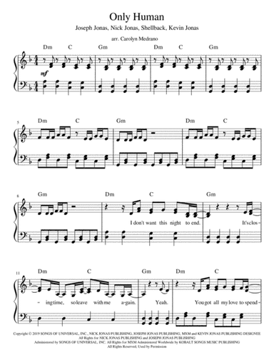 Only Human (arr. Carolyn Medrano)