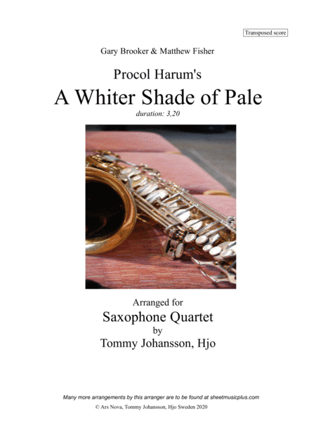 A Whiter Shade Of Pale (arr. Tommy Johansson, Hjo)