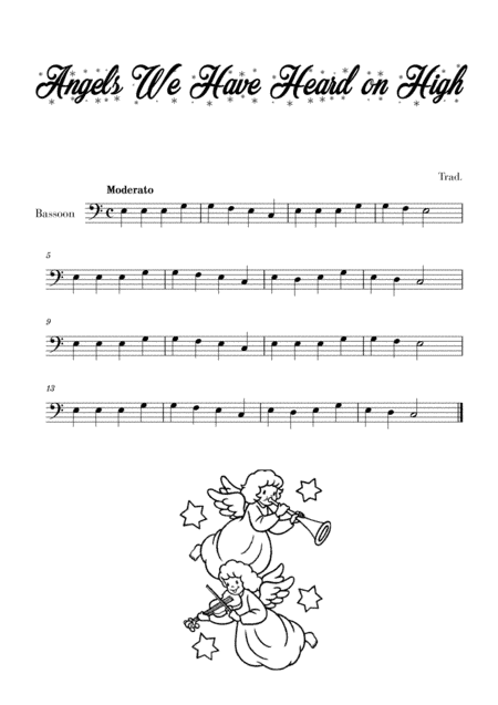 Angels We Have Heard on High (for Bassoon) (arr. Cadenza Editions)