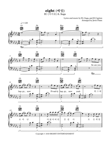 Eight (prod. & Feat. Suga Of Bts) (arr. Javin Tham)