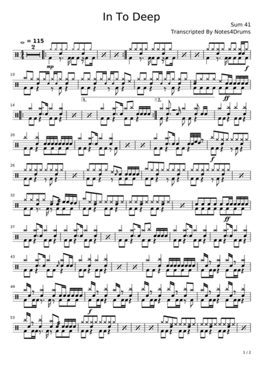 In Too Deep (arr. Notes4Drums)