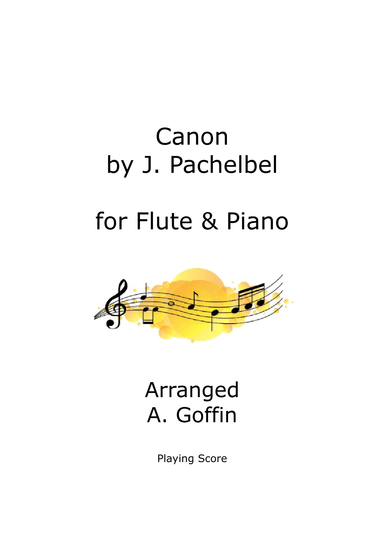 Pachelbel Canon, for flute and piano (arr. Alison Goffin)