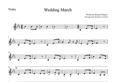Wedding March (arr. Zachary Corbett)
