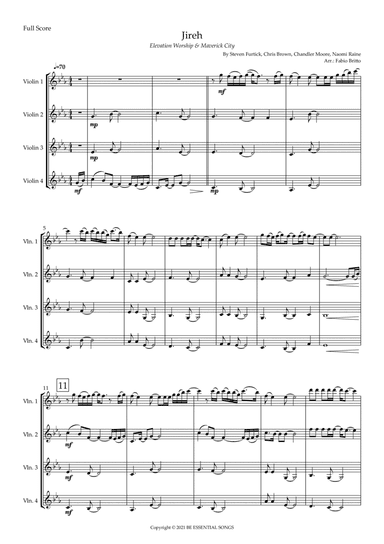 Jireh (arr. Fabio Britto)