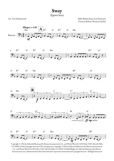 Sway (quien Sera) (arr. Tom Drummond)