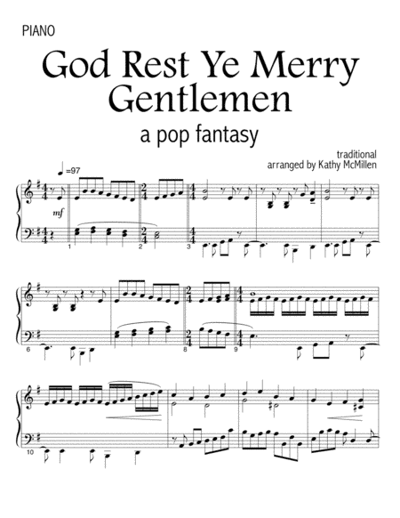 God Rest Ye Merry Gentlemen - a pop fantasy (arr. Kathy McMillen)
