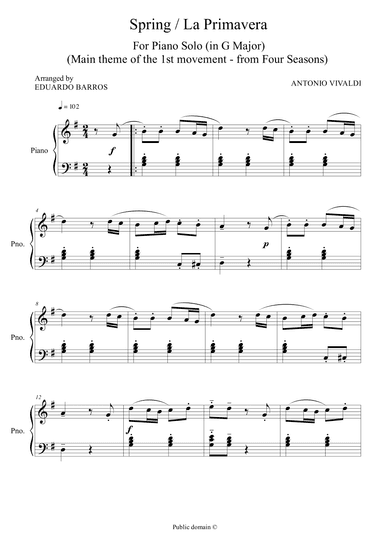 Spring / La Primavera (arr. Eduardo Barros)