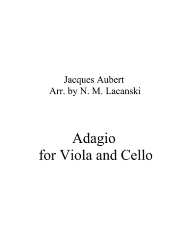 Adagio for Viola and Cello (arr. Nick Lacanski)