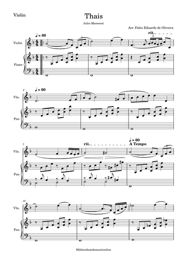 Thais (Meditation) (arr. Fabio Eduardo de Oliveira)