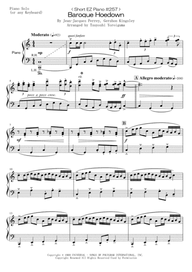 Baroque Hoedown (arr. Tsuyoshi Yoroiguma)