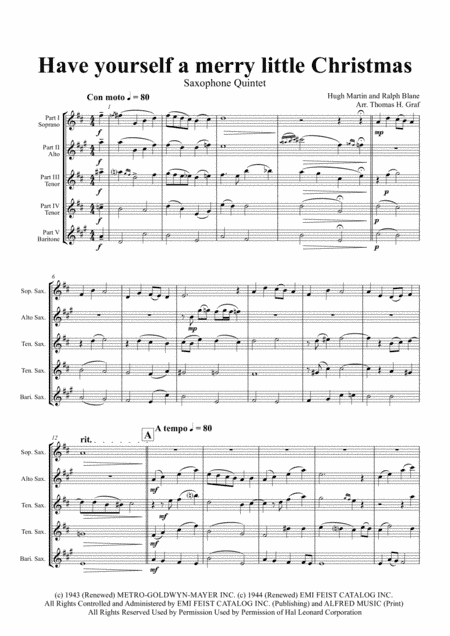 Have Yourself A Merry Little Christmas  from MEET ME IN ST. LOUIS (arr. Thomas H. Graf)