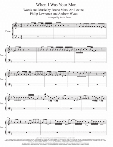 When I Was Your Man (arr. Kevin Busse)