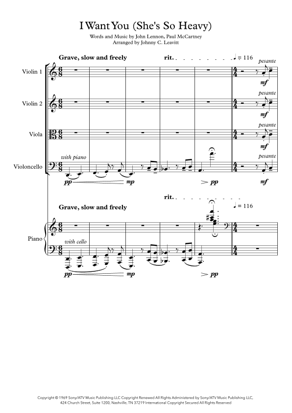 I Want You (she's So Heavy) (arr. Johnny C. Leavitt)