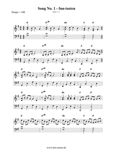 Song No. 1 - fun-tasten