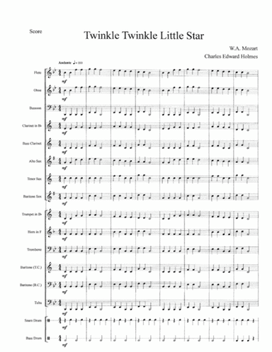 Twinkle Twinkle Little Star--Concert Band Set (arr. Charles Edward Holmes)