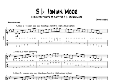 Bb Ionian Mode (4 Ways to Play)