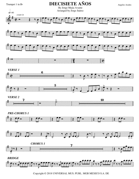 Diecisiete Anos (arr. Jorge Juárez)