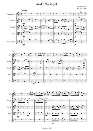 An die Nachtigall (arr. Alex Tinlin)