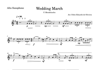 Wedding March (Mendelssohn) - Easy Arrangement (arr. Fabio Eduardo de Oliveira)