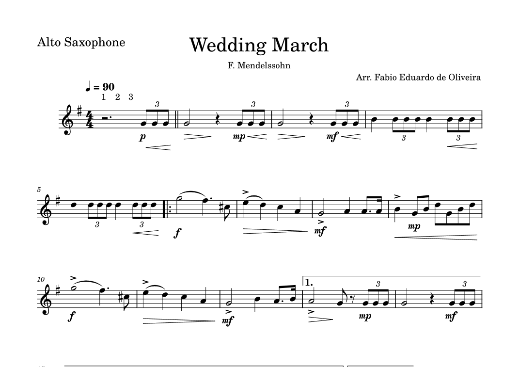 Wedding March (Mendelssohn) - Easy Arrangement (arr. Fabio Eduardo de Oliveira)