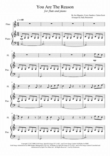You Are The Reason (arr. Sally Beaumont)