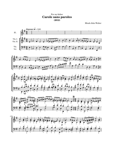 Carols without words