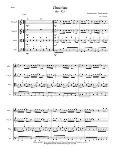 Chocolate (arr. Katrina Wreede)