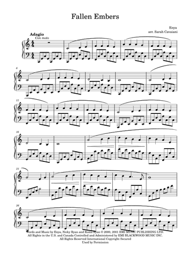 Fallen Embers (arr. Sarah Cavaiani)