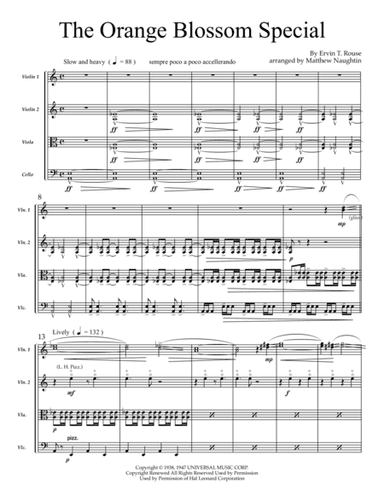 Orange Blossom Special (arr. Matthew Naughtin)