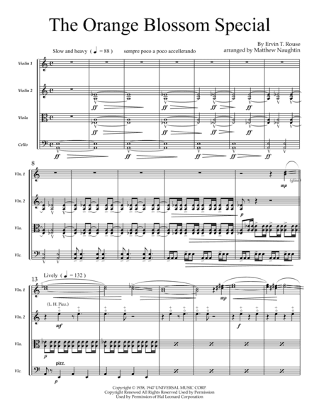 Orange Blossom Special (arr. Matthew Naughtin)