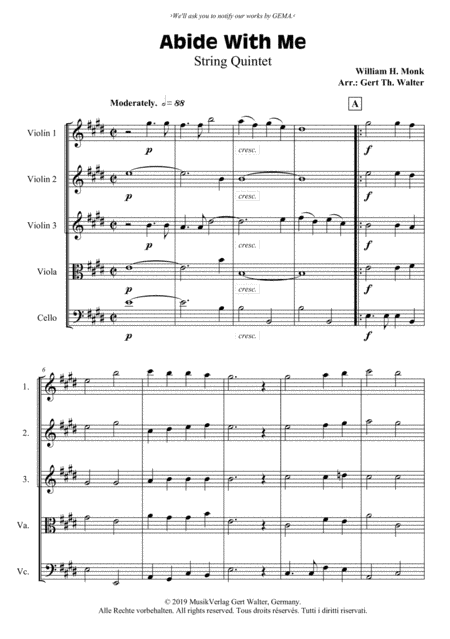 Abide With Me (arr. Gert Th. Walter)