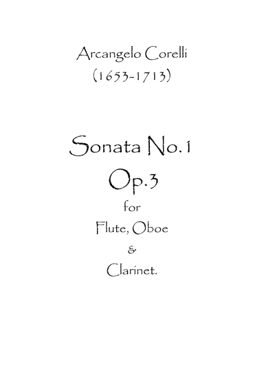 Sonata No.1 Op.3 (arr. Spence Bundy)