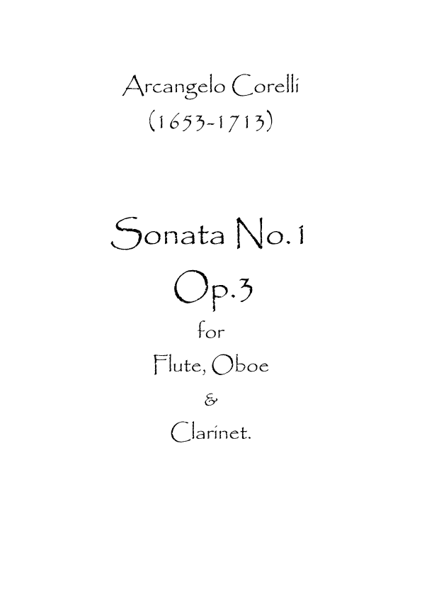 Sonata No.1 Op.3 (arr. Spence Bundy)
