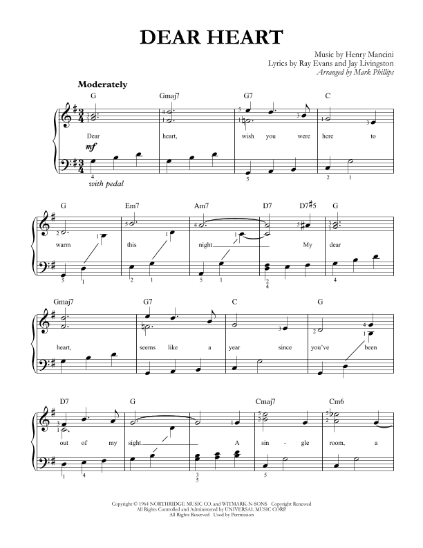 Dear Heart (arr. Mark Phillips)