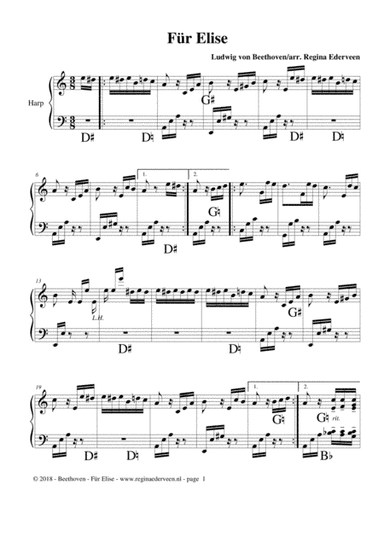 Für Elise - pedal harp solo