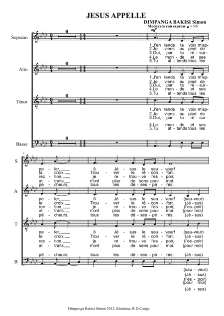 Jésus appelle "Jesus is calling"
