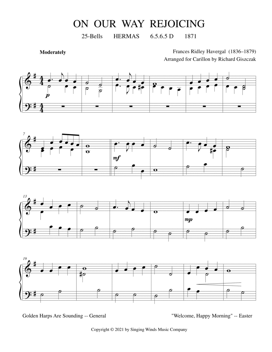 25B.  On Our Way Rejoicing (HERMAS) (arr. Richard Giszczak)