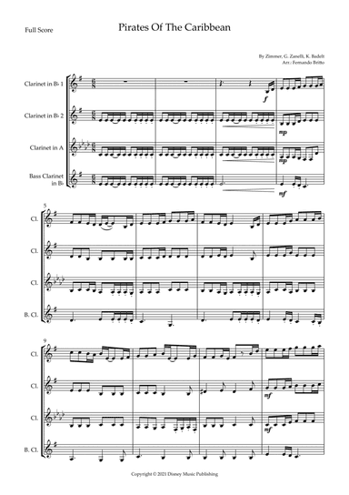 Pirates Of The Caribbean (arr. Fernando Britto)