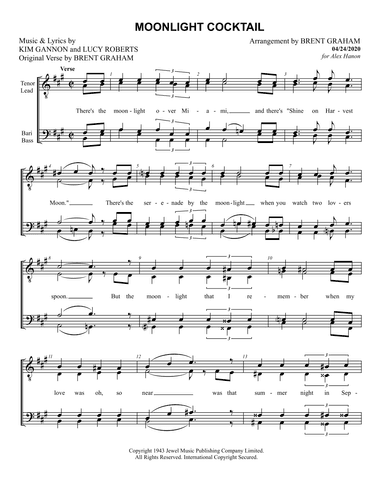 Moonlight Cocktail (arr. Brent Graham)