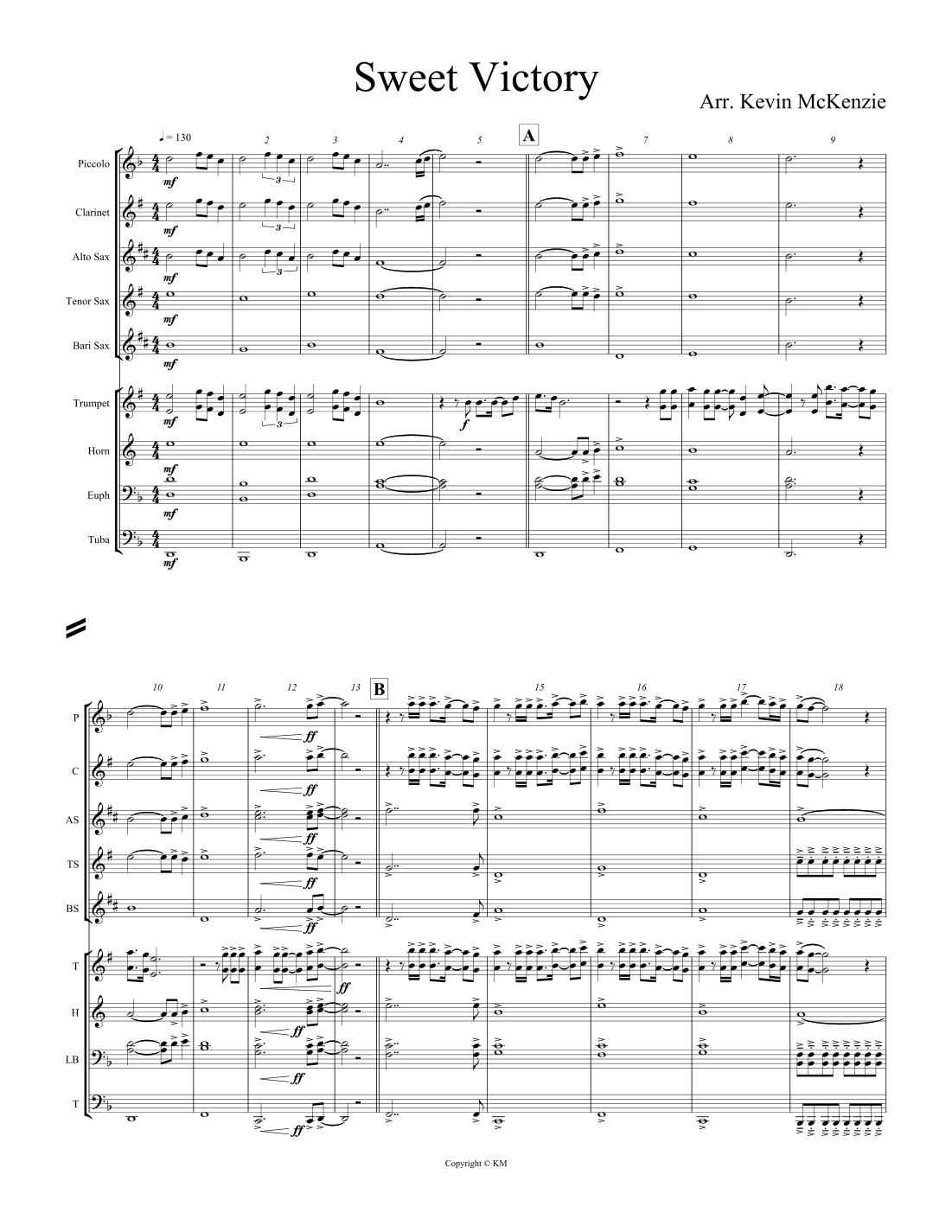 Sweet Victory (arr. Kevin McKenzie)