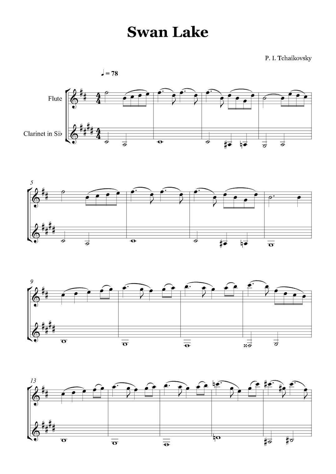 Swan Lake (arr. Gabriel Oliveira)