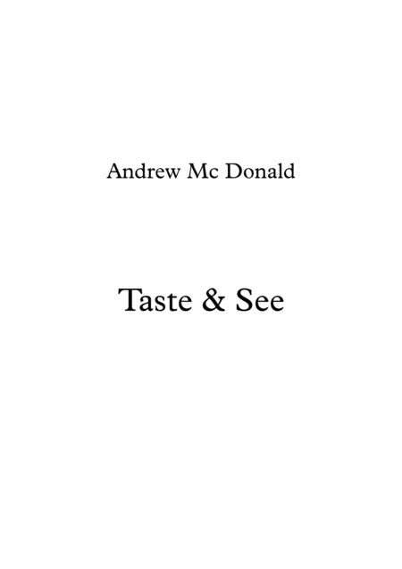 Taste & See