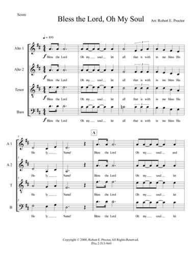 Bless the Lord - A Medley (arr. Robert E. Proctor)