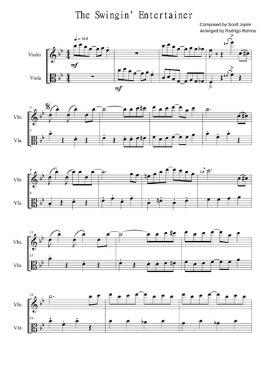 The Entertainer (arr. Rodrigo Ramos)