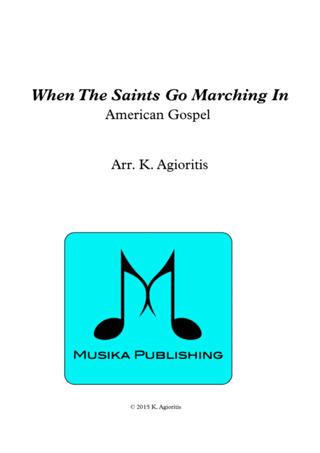 When the Saints Go Marching In - for Clarinet Quartet (arr. Kate Agioritis)