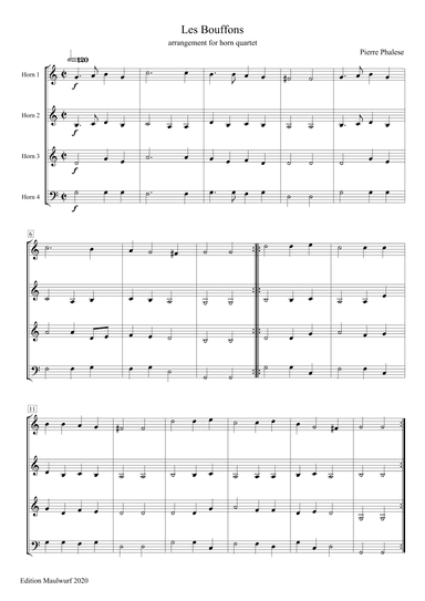 Les Bouffons (arr. Edition Maulwurf)