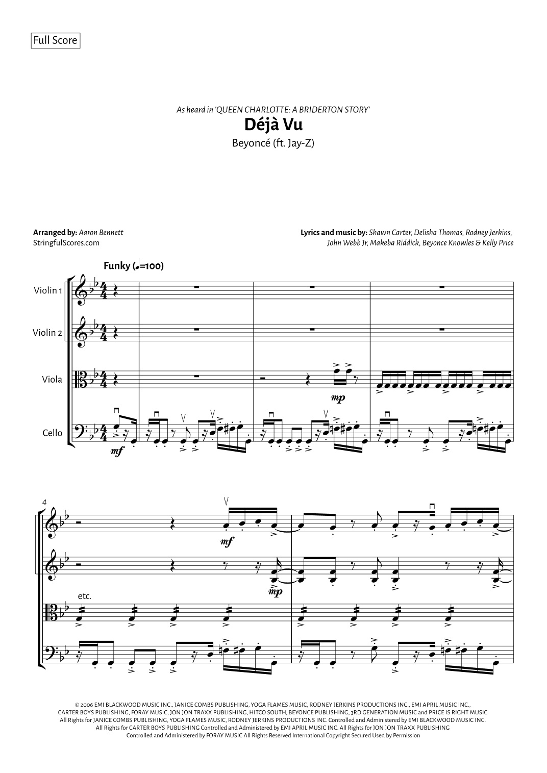 Deja Vu (arr. Aaron Bennett)