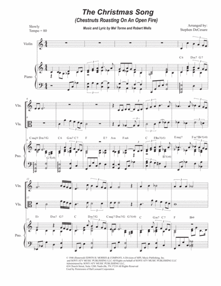 The Christmas Song (Chestnuts Roasting On An Open Fire) (arr. Stephen DeCesare)