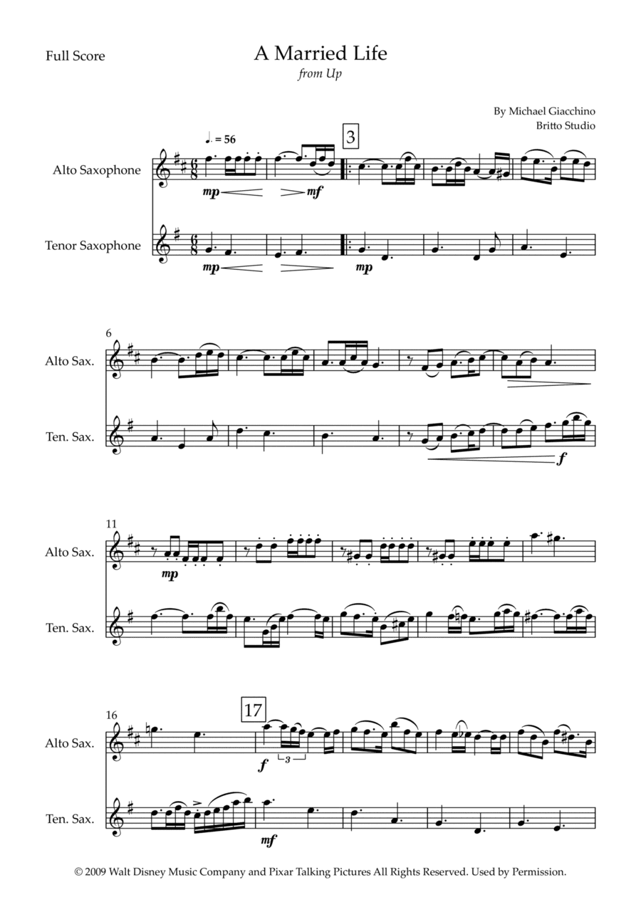 Married Life (arr. Fabio Britto)