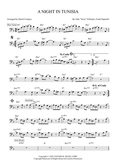 A Night In Tunisia (arr. DANIEL ROBERTO DIAS CAMPOS)